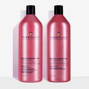 Pureology Smooth Perfection Anti Frizz Shampoo and Conditioner Set 33.8OZ EACH